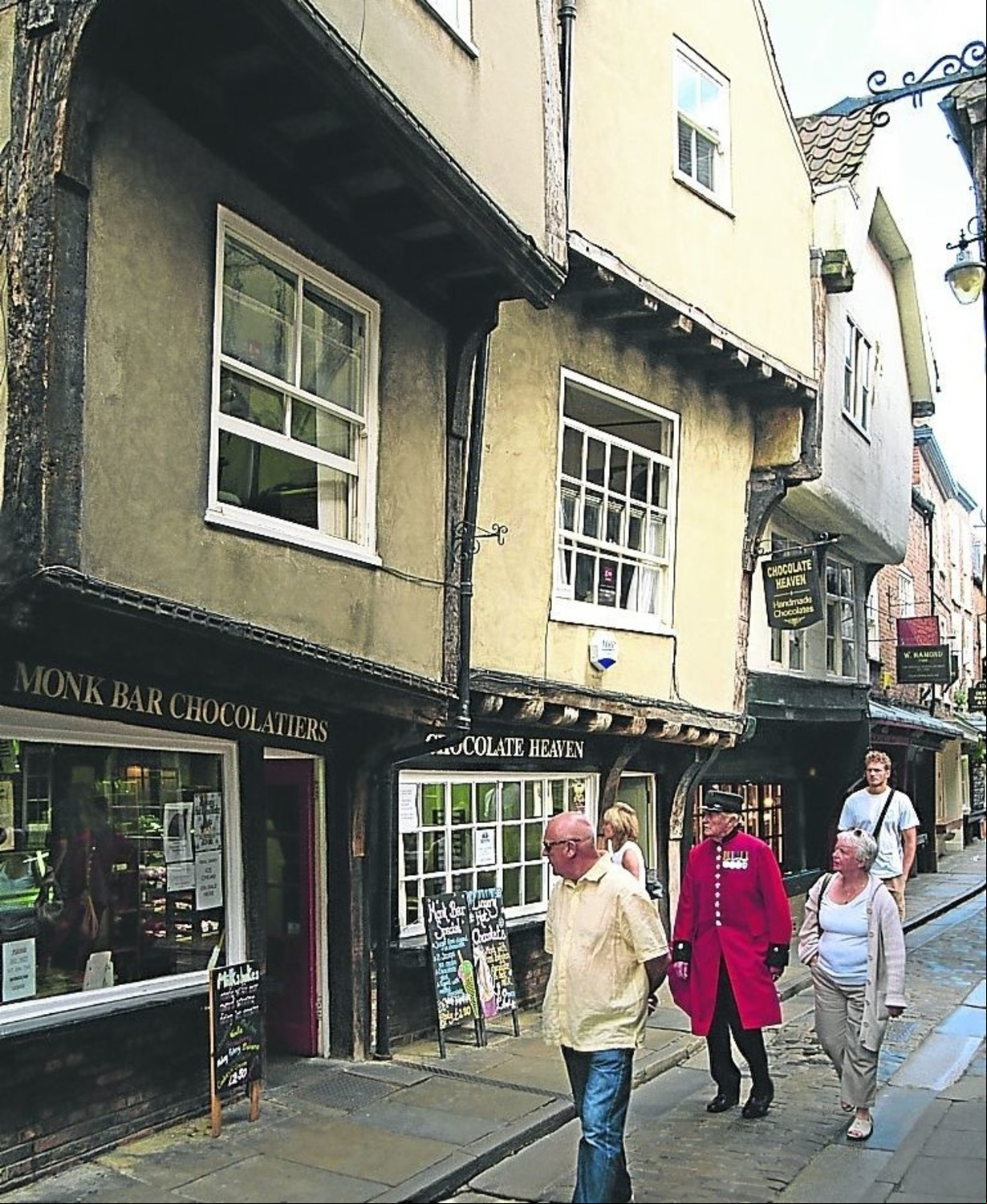 The Shambles, la calle más concurrida del barrio antiguo de la ciudad medieval de York.