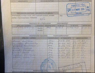 La lista oficial de los ocupantes de la avioneta