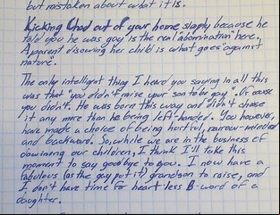 Emocionante carta de un abuelo en defensa de su nieto gay