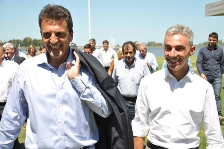 Sergio Massa junto a Mario Meoni. Foto Prensa Frente Renovador.