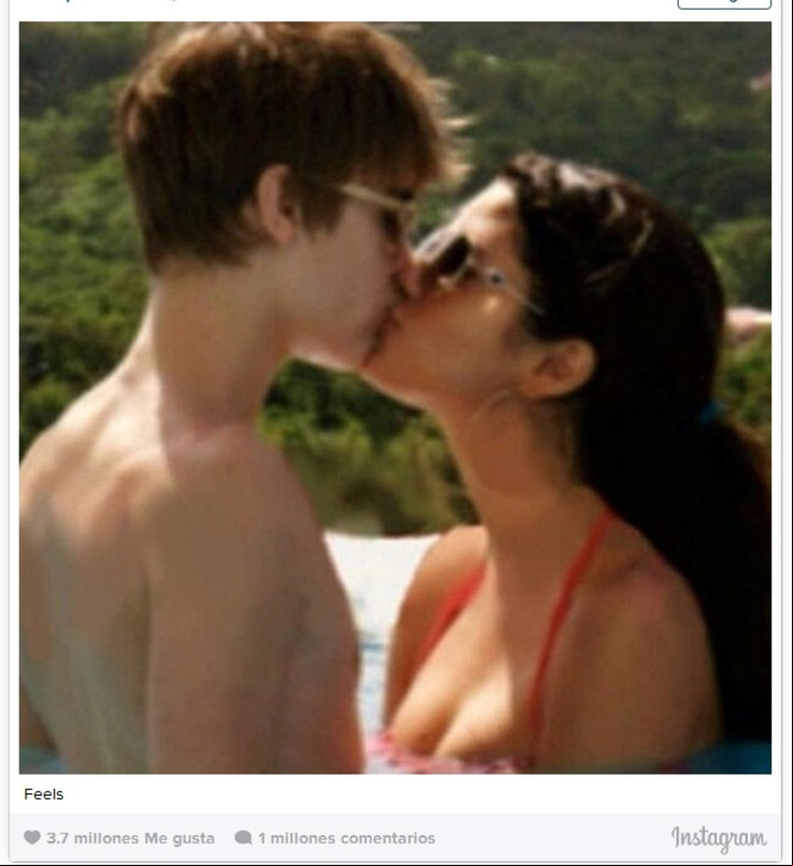 Selena Gomez y Justin Bieber en su primer intento (2010-2014). Esta foto tiene  3,7 millones de “likes”./ Foto Instagram.  