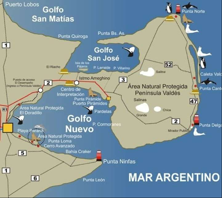 El Doradillo es un área de 23 km que empieza al norte de la ciudad de Puerto Madryn. Un sector que se llama la playa de las ballenas. Es el Golfo Nuevo que baña la parte de atrás de la Península de Valdés./ Clarin.com