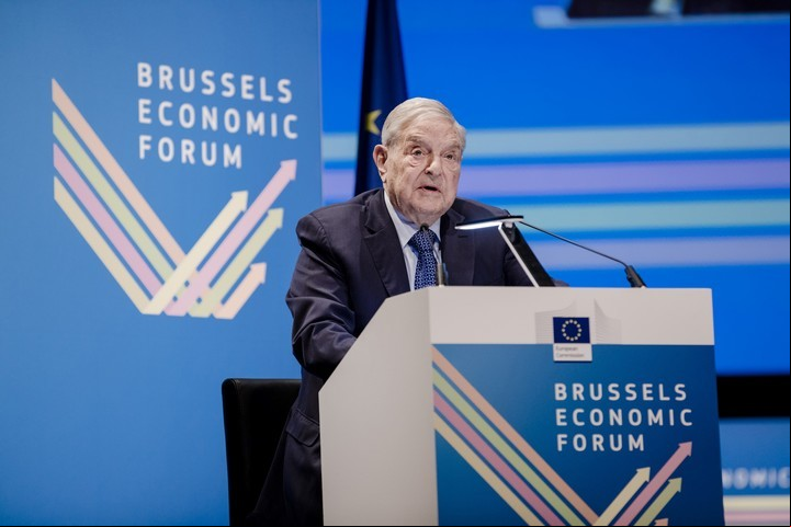 George Soros en el Foto Económico Mundial que se realiza en Davos. (Foto: Marlene Awaad/Bloomberg)