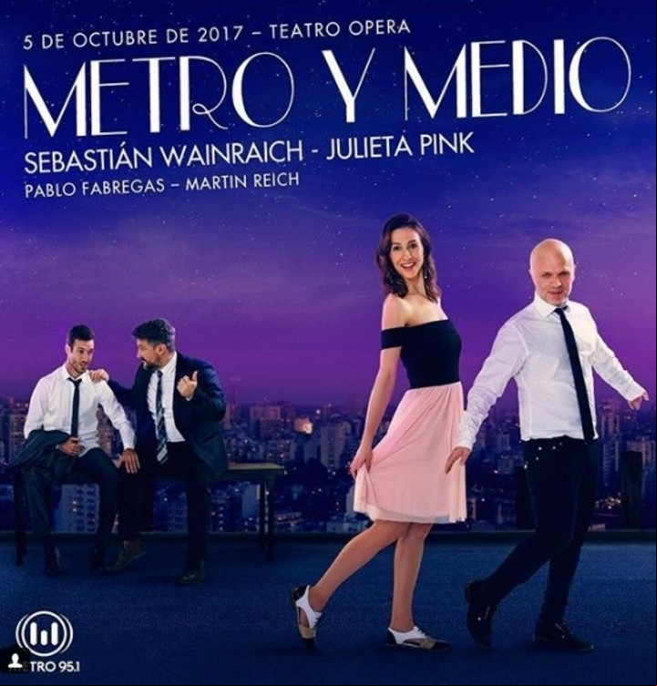 El afiche del programa Metro y Medio, con la estética de la película La La Land.