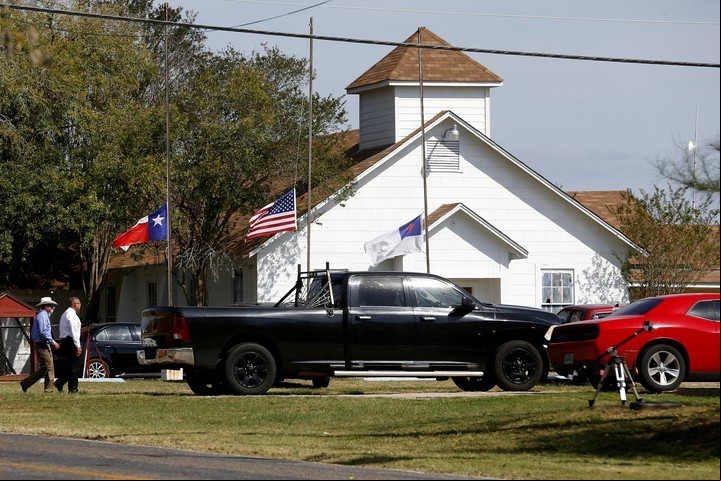 La Iglesia Bautista en Sutherland Springs. El 5 de noviembre de 2017, un hombre mató a tiros a 25 personas. Foto Reuters