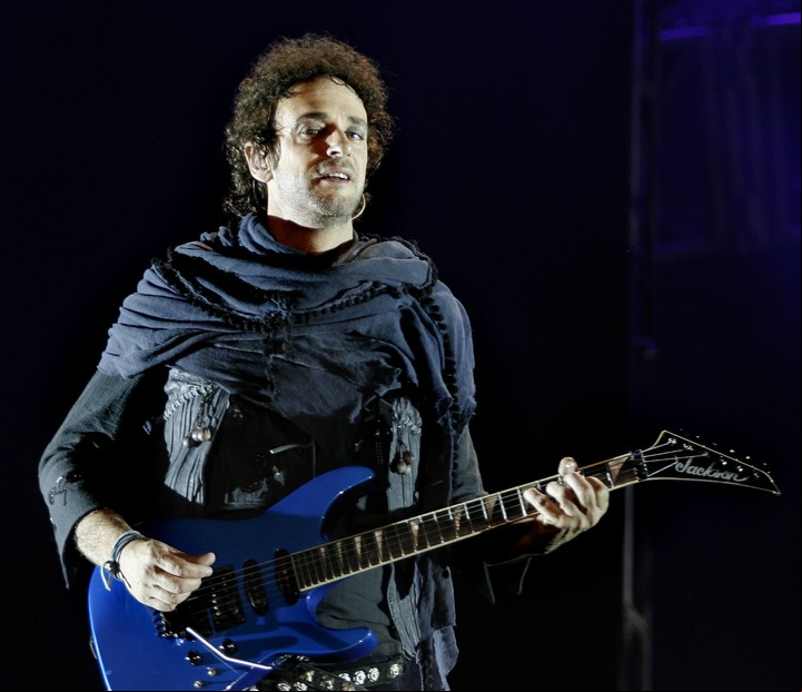 Gustavo Cerati en la reunión de Soda Stereo en 2007, la gira "Me veras volver" en River. Foto: AFP