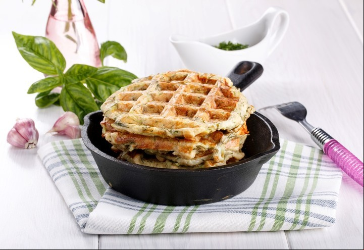 Waffles salados.