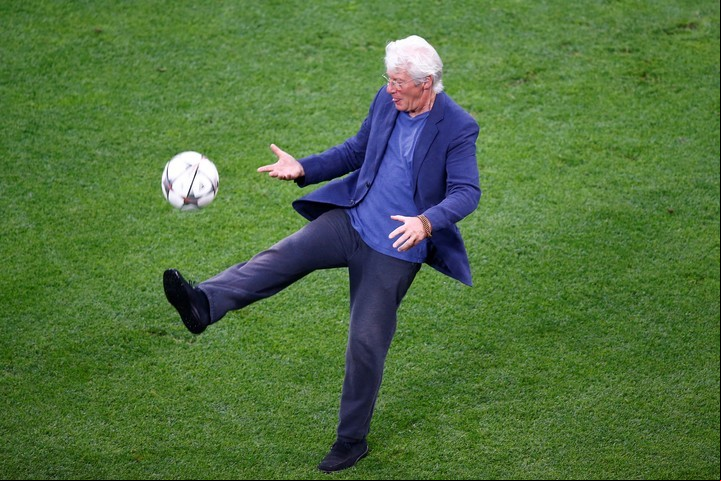 Gere en el San Siro de Milán.  (REUTER)
