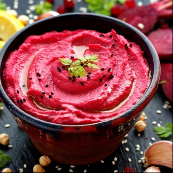 Hummus de remolacha