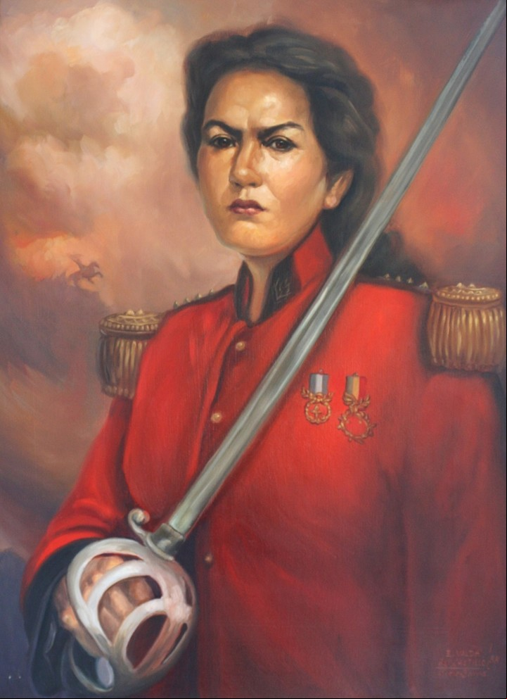 Juana Azurduy, la patriota de que luchó en las guerras de independencia por la emancipación del Virreinato del Río de la Plata.