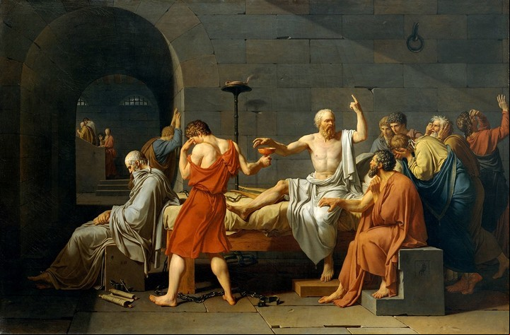 "La muerte de Sócrates" pintura de 1787 realizada por Jacques- Louis David.