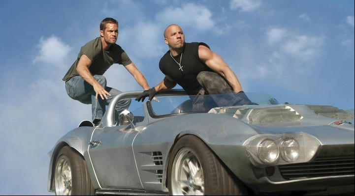 Paul Walker y Vin Diesel en "Rápido y furioso".