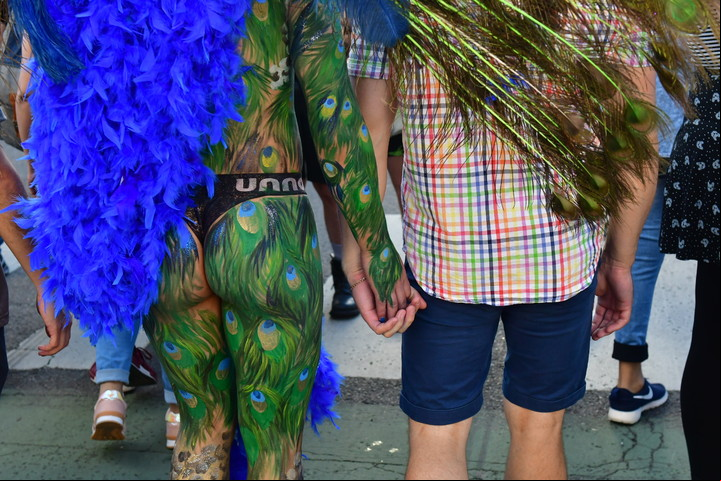 Ser deseador. Una escena de la Marcha del Orgullo 2018 en Buenos Aires. Foto Marcelo Carroll