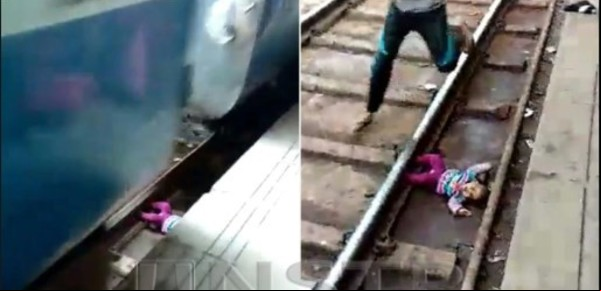 Milagro en la India: un tren pasó por encima de una beba que no sufrió ni un rasguño