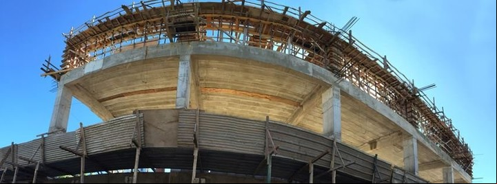 Estadio cubierto. Avanzan las obras en Villa Crespo.