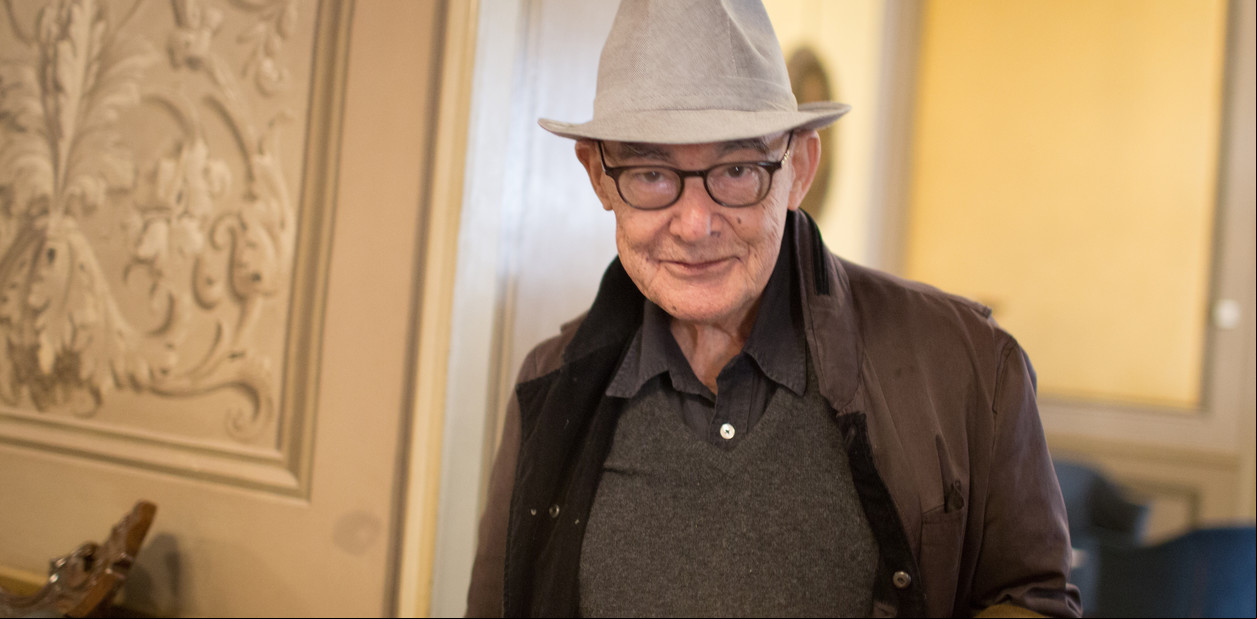 El filósofo francés Jean Luc Nancy en Modena, Italia, luego del Festival Filosofía de septiembre 2016.
Foto: Cézaro Luca.