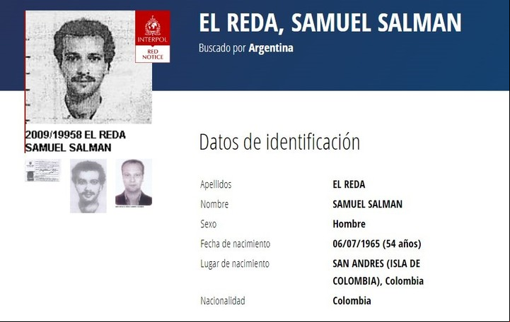 El Reda, Samuel Salman, el terrorista sancionado por EE.UU. por el atentado a la AMIA y prófugo de la Justicia argentina.