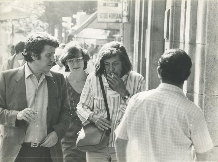 Jorge Herralde, Marianne Liggenstorfer, Patricia Highsmith (Festival de Cine de San Sebastián)