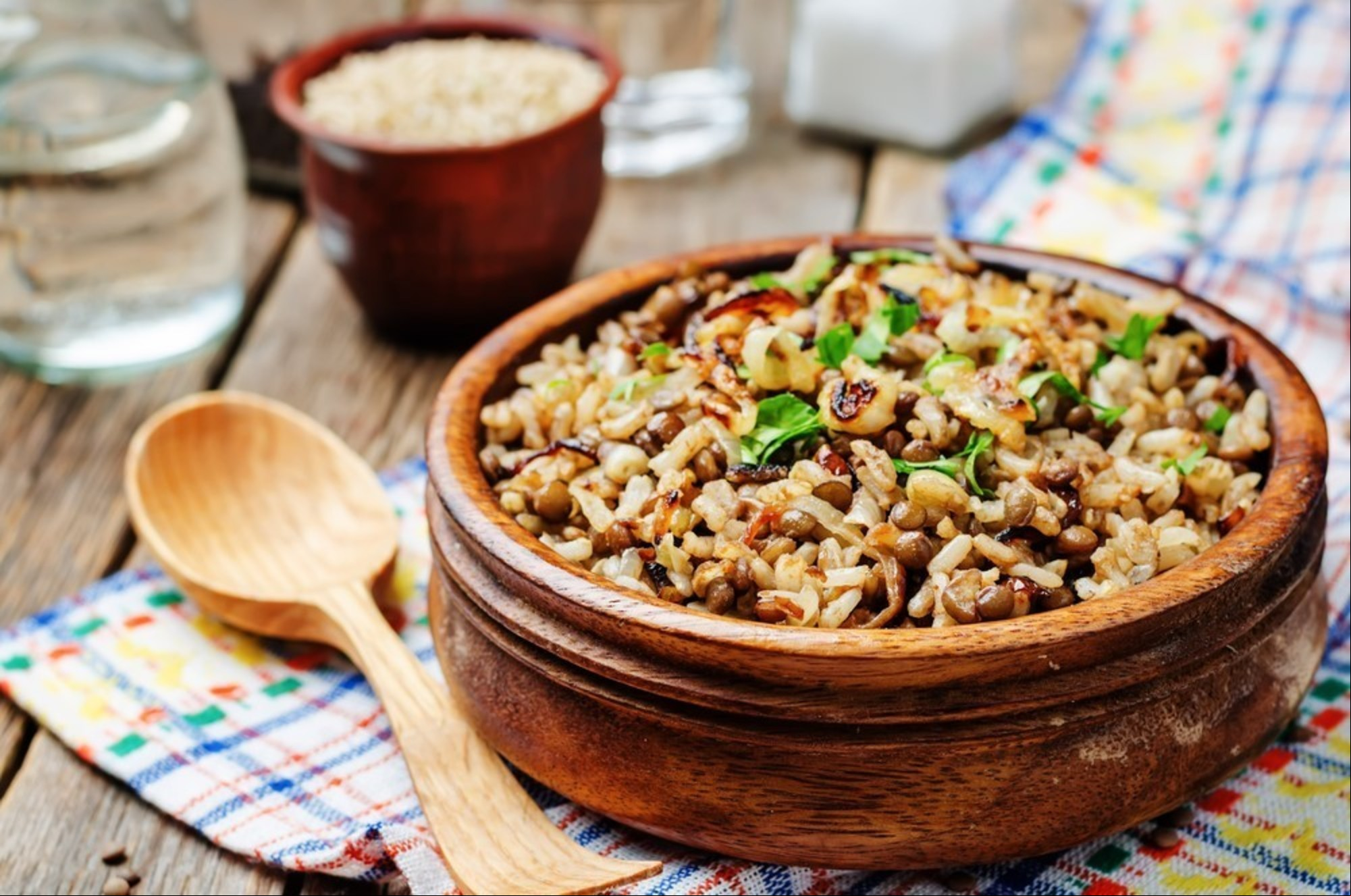Arroz y legumbres son dos fuertes de la cocina africana occidental.