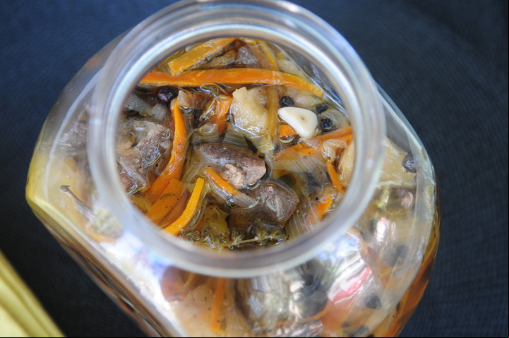 Escabeche de vizcacha. Foto: Otero.