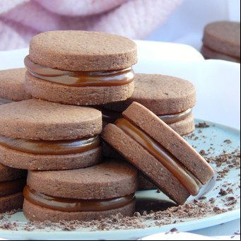 Alfajores caseros de chocolate