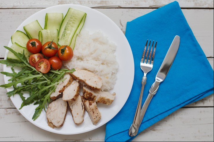 Plato dividido en tres. Foto Shutterstock.