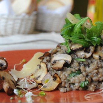 Risotto de cebada perlada