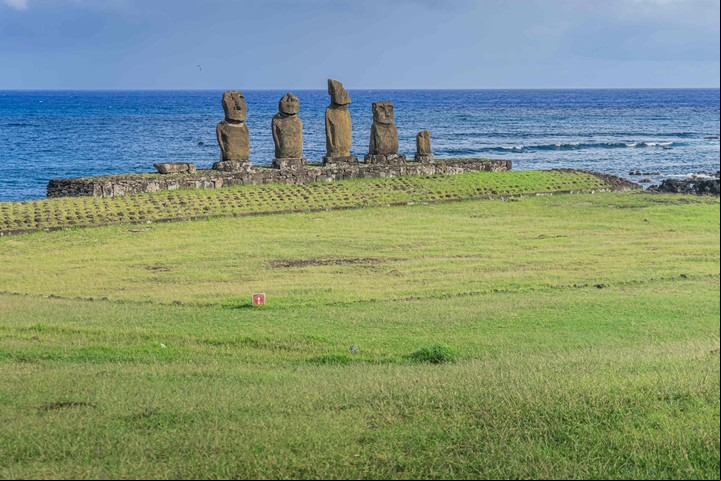 Los moais de la isla de Rapa Nui (AFP).