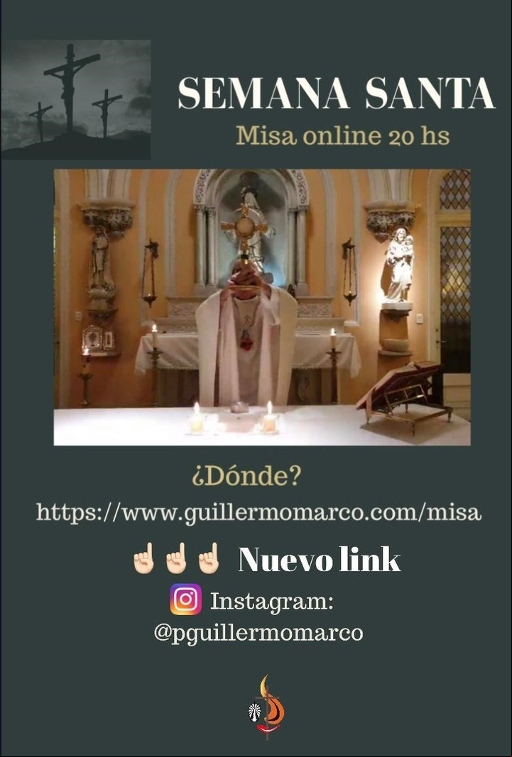Convocatoria a una misa de Pascua.