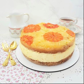 Torta invertida de pomelo