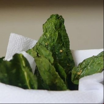 Chips de kale con microondas
