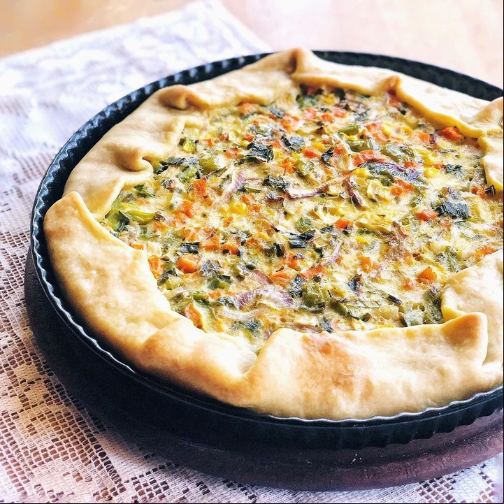 Tarta de verduras (Foto: @cocina.mona)