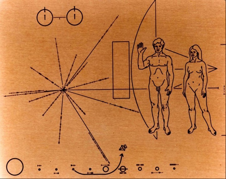 "La placa de la Pioneer". (Foto: NASA Ames)