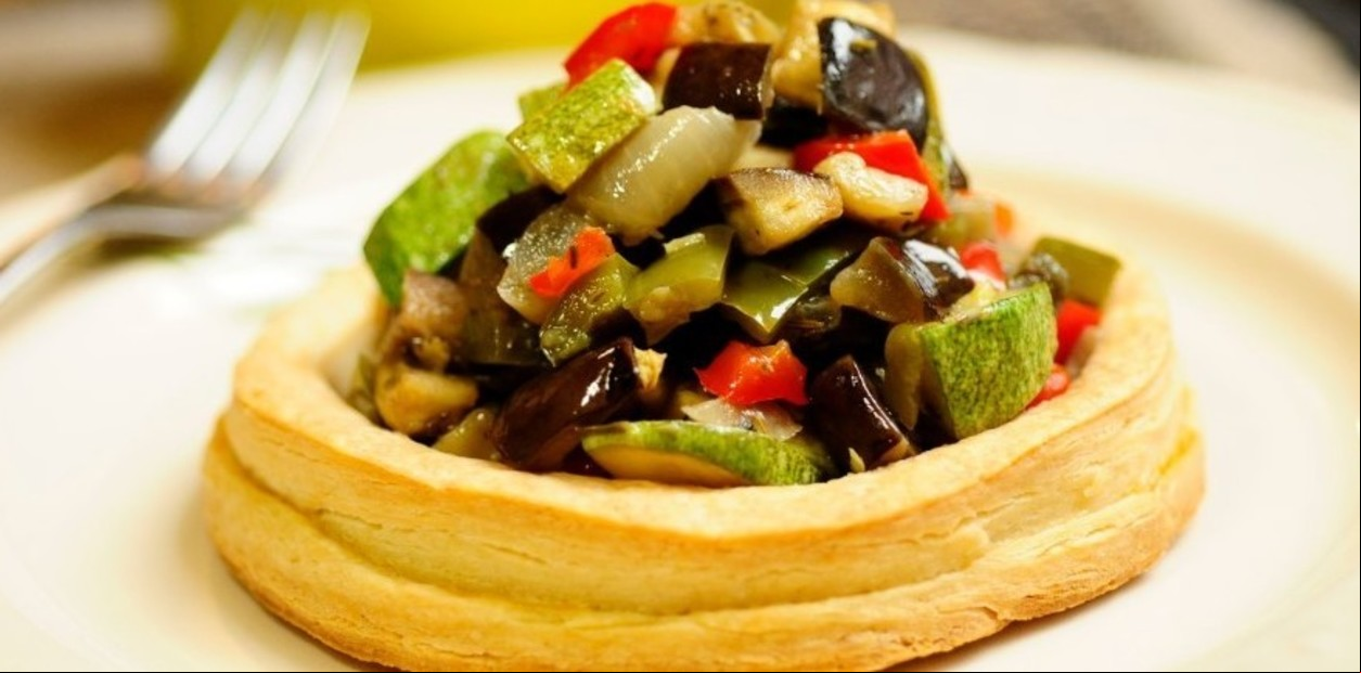 Receta de Tarta con ratatouille