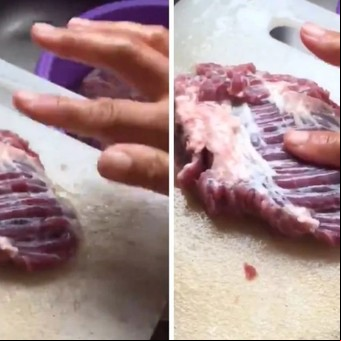 El video que causa pánico: un trozo de carne cruda cobra vida y se mueve
