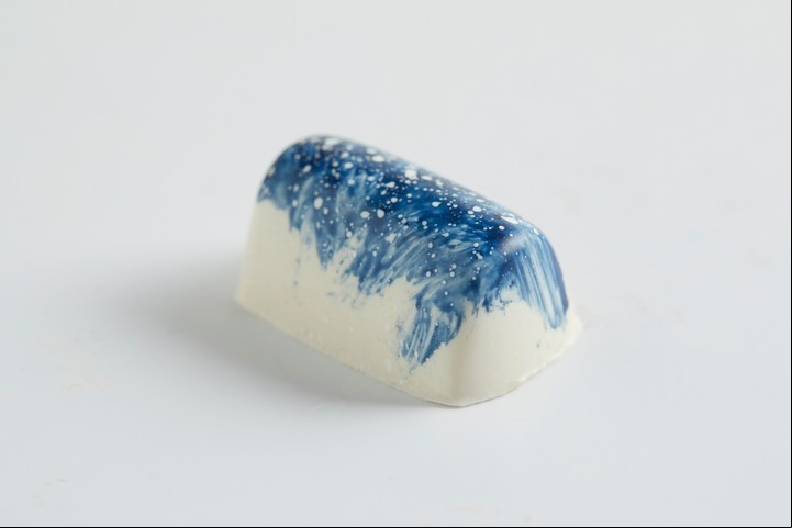 Innovador. El bombón de roquefort creado por Rodrigo Bauni. Foto Gentileza Purocacao