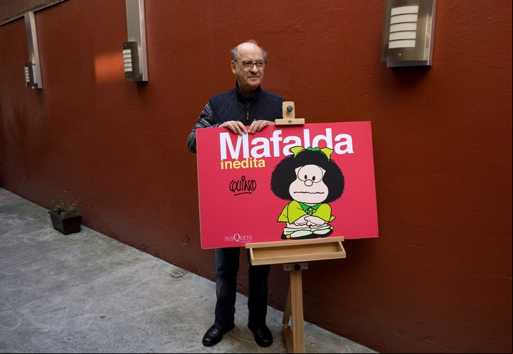Quino. El creador de Mafalda falleció a los 88 años. Foto/AP