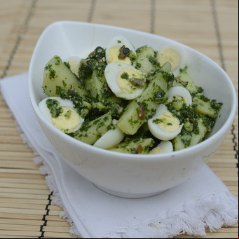 Ensalada de papa y huevo