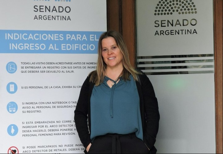 Viviana Galli participó de un encuentro de mujeres rurales en el Senado.