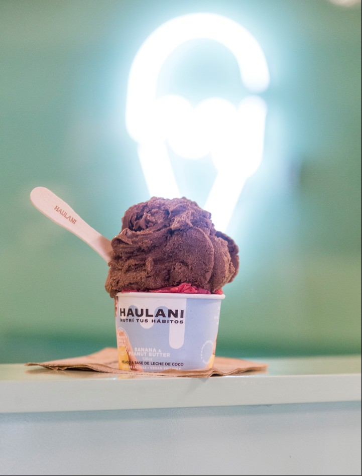 Helado de chocolate sin crema. El de la marca Haulani