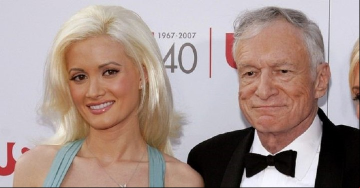 Holly Madison y Hugh Hefner cuando eran pareja.