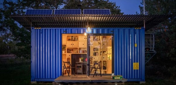 Casa económica: se construye con un contenedor reciclado y tiene agua y luz gratis