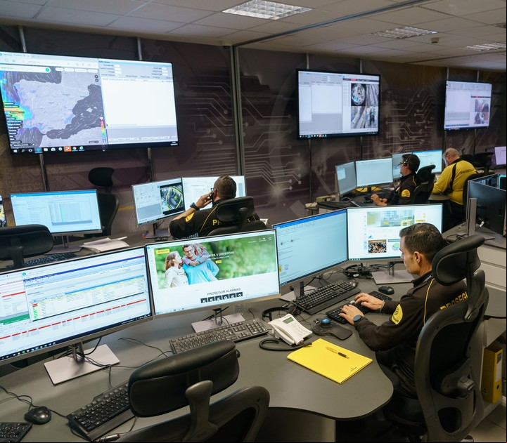Central de monitoreo de la empresa de seguridad Prosegur. Foto: Archivo
