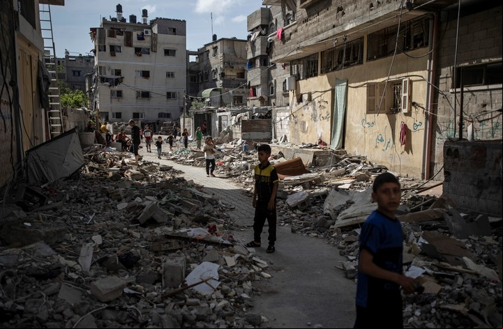 Ciudad de Gaza en ruinas. Foto: AP