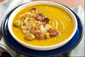 Receta de Sopa de zapallo, coliflor y boniato