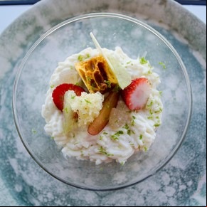 Mousse de queso y café