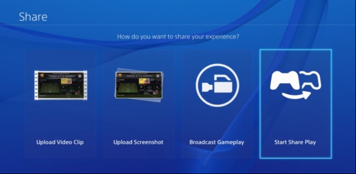 La función Share Play permite que s de la consola PS4 puedan jugar los nuevos juegos de PS5.