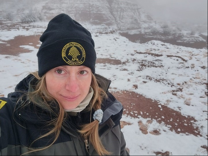 Natalia Azarko es la subjefa del área de Incendios, Comunicaciones y Emergencias (ICE) en el Parque Nacional Sierra de las Quijadas, en San Luis.