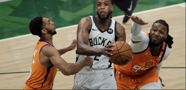 Finales de la NBA: Giannis Antetokounmpo y Khris Middleton llevaron a los Bucks a igualar la serie ante los Suns