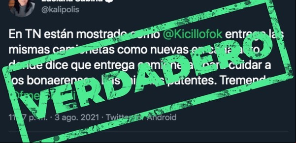 Sí, el Gobierno bonaerense entregó en distintos municipios patrulleros con las mismas patentes